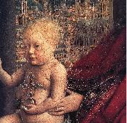 EYCK, Jan van The Virgin of Chancellor Rolin (detail) ds oil painting reproduction